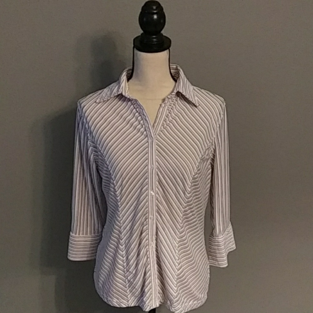 Rag Top Size Medium striped button up